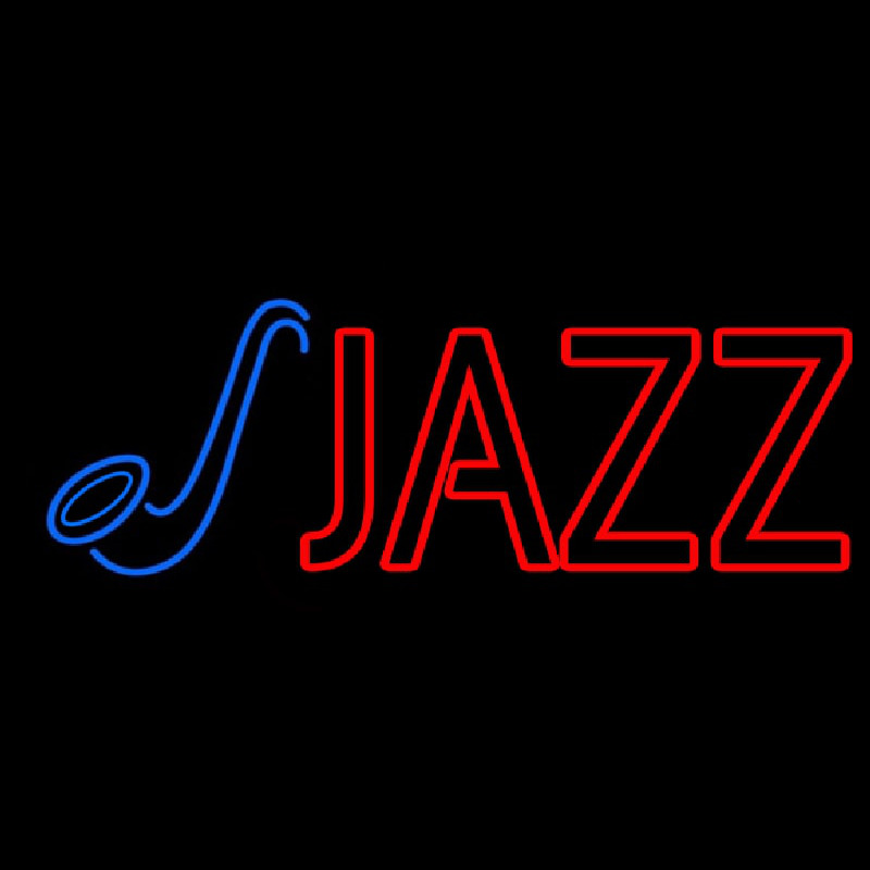 Blue Sa ophone Red Jazz Block 2 Neonreclame