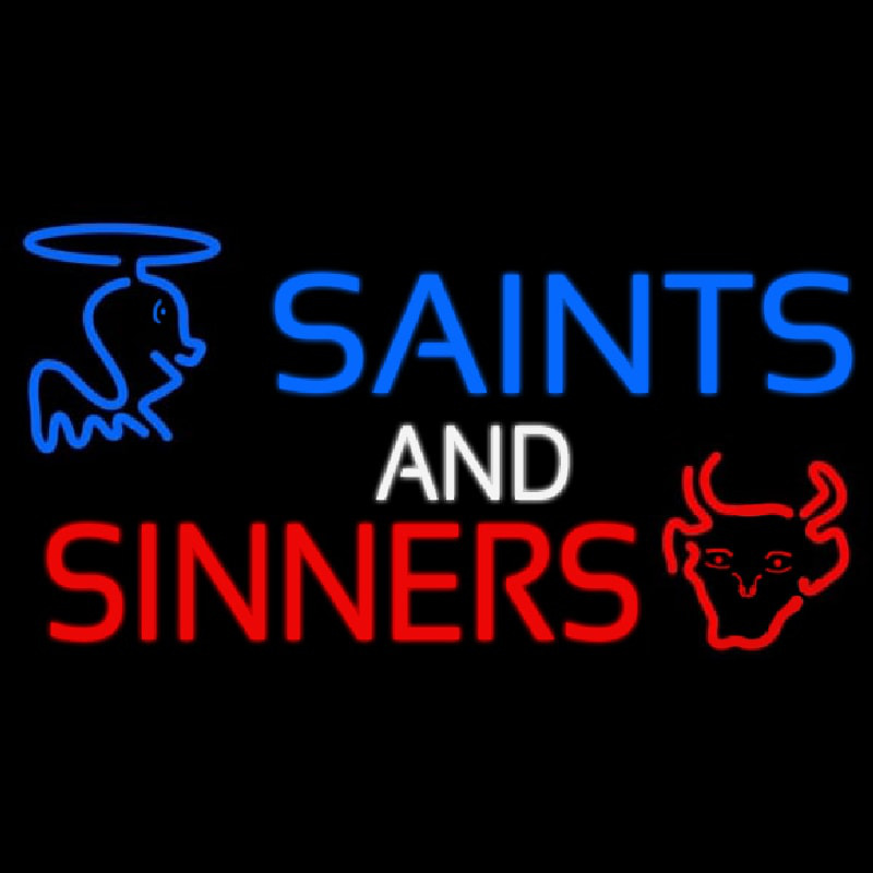 Blue Saints And Red Sinners Neonreclame