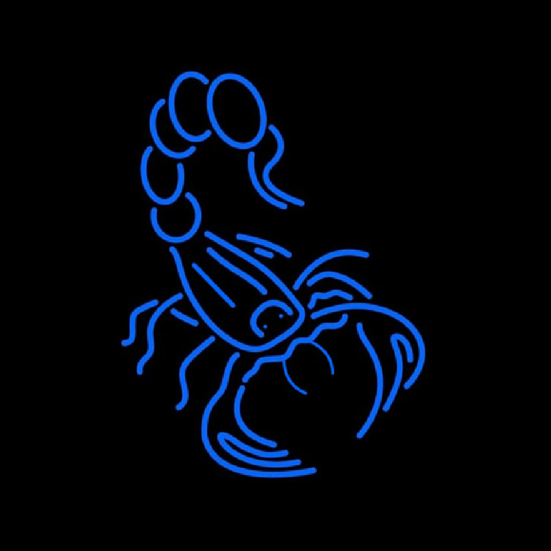 Blue Scorpion Logo Neonreclame