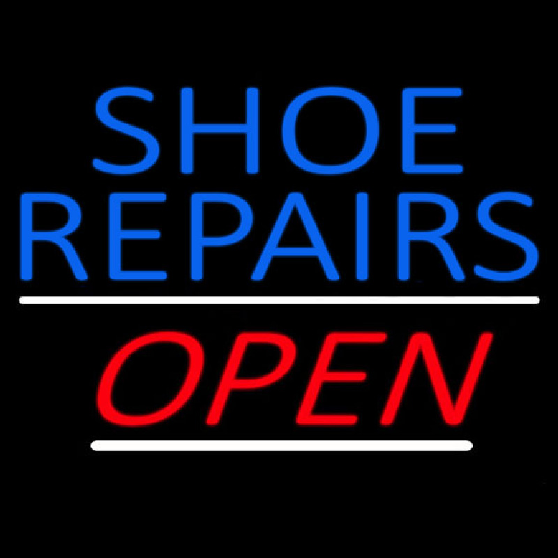 Blue Shoe Repairs Open Neonreclame