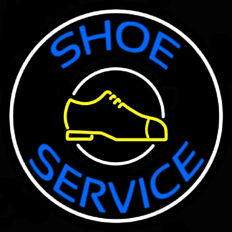 Blue Shoe Service Neonreclame