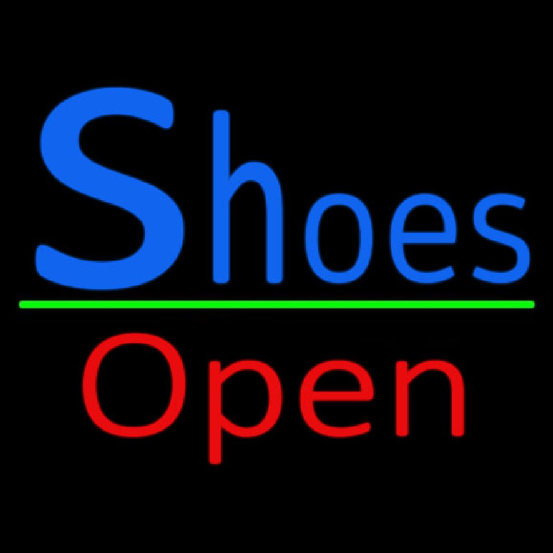 Blue Shoes Open Neonreclame