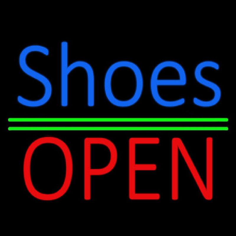 Blue Shoes Open With Line Neonreclame