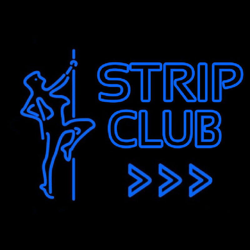 Blue Strip Club Neonreclame