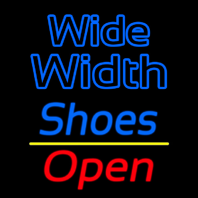 Blue Wide Width Shoes Open Neonreclame