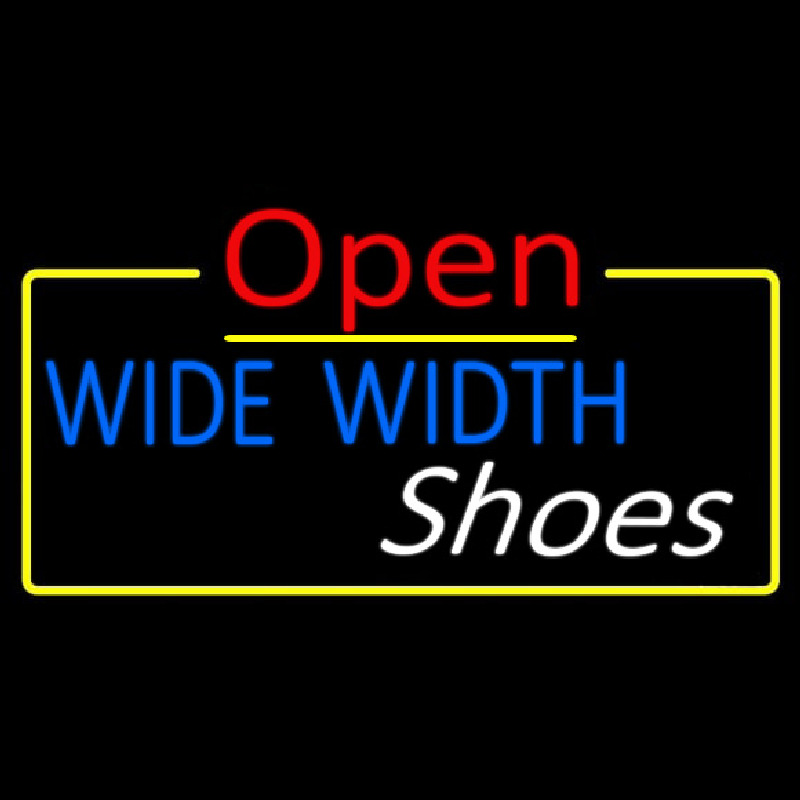 Blue Wide Width White Shoes Open Neonreclame