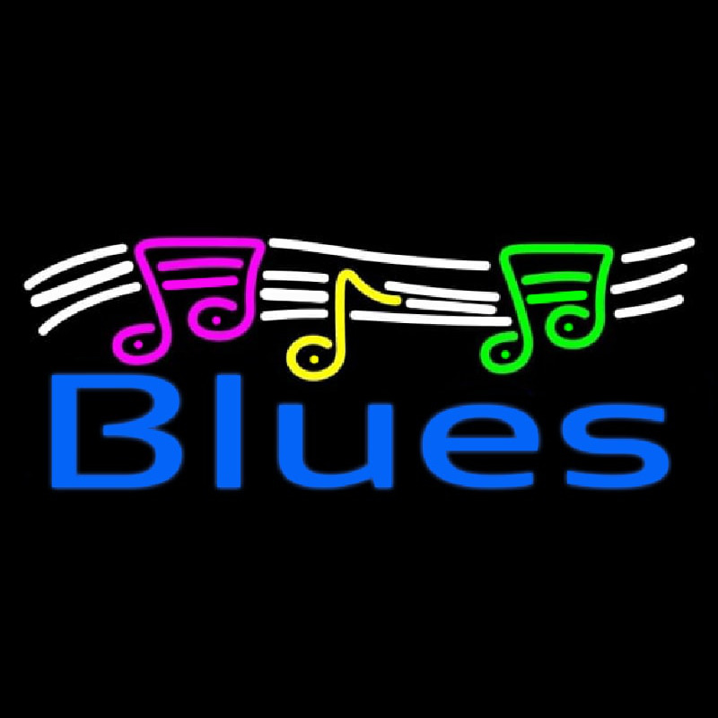 Blues With Musical Note 1 Neonreclame