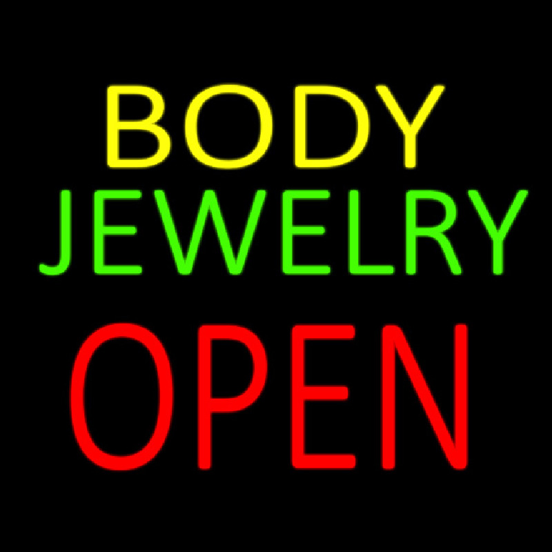 Body Jewelry Open In Block Neonreclame