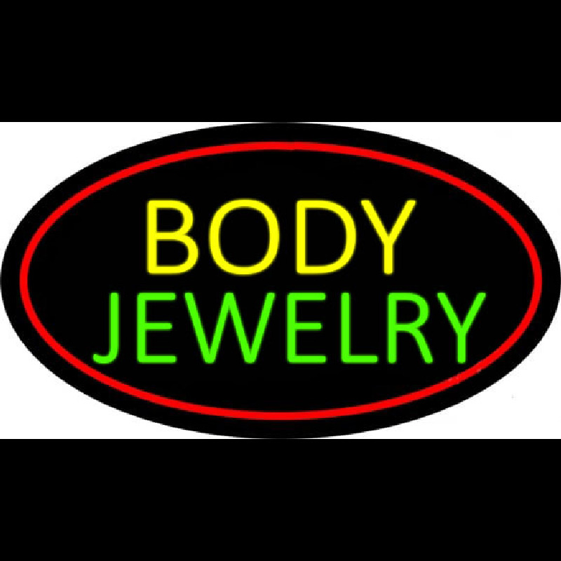 Body Jewelry Oval Red Neonreclame