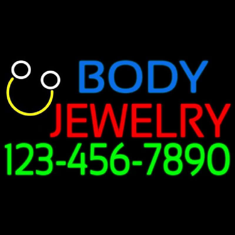 Body Jewelry With Phone Number Neonreclame