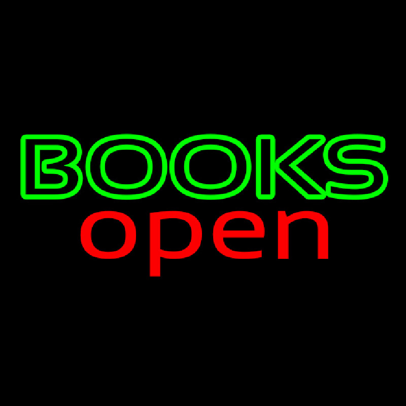 Books Red Open Neonreclame