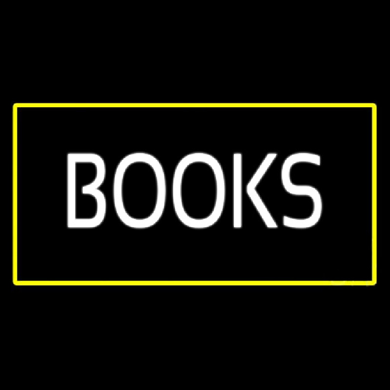 Books Yellow Border Neonreclame