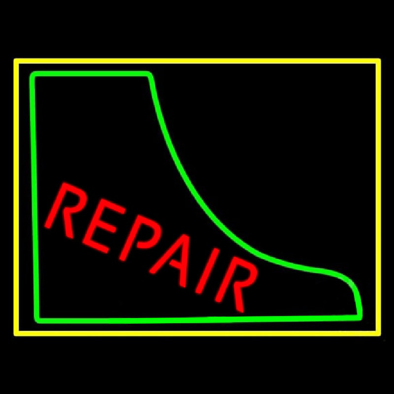 Boot Repair With Border Neonreclame