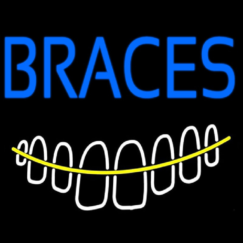 Braces With Teeth Neonreclame