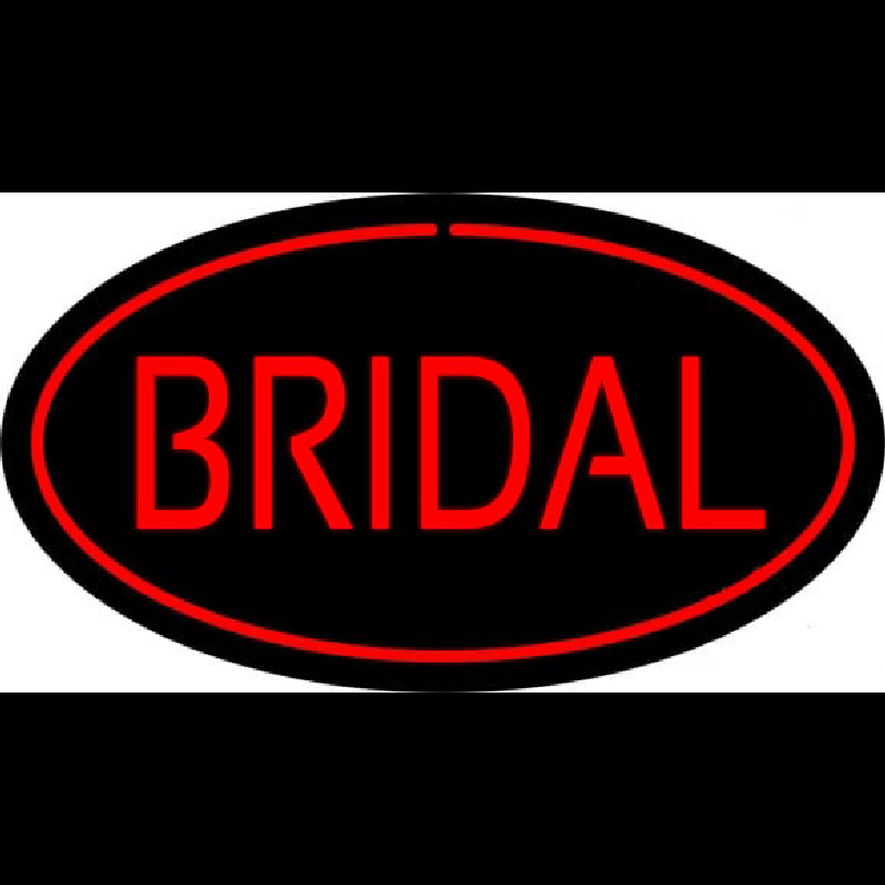 Bridal Block Oval Red Neonreclame