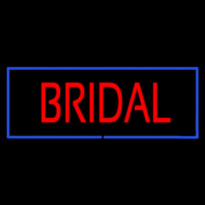 Bridal Rectangle Blue Neonreclame