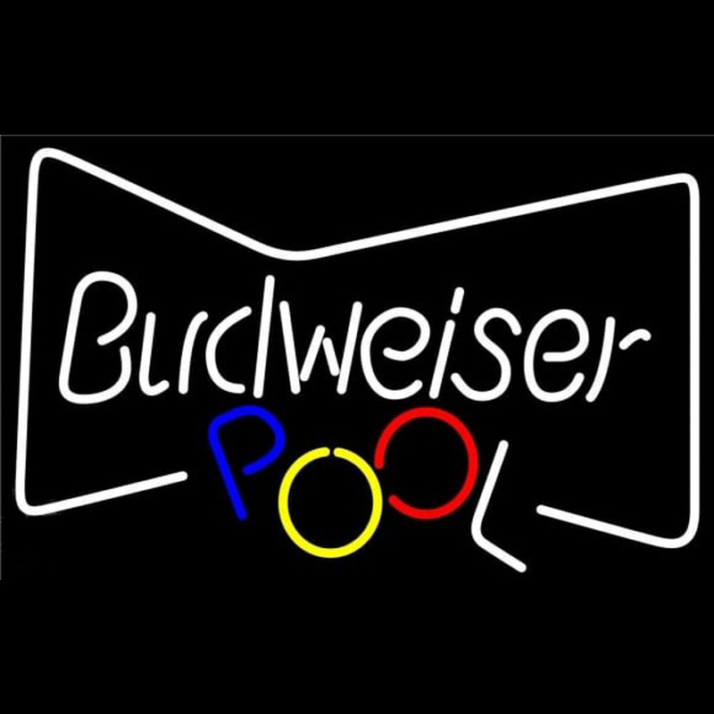 Bud Bowtie with Pool Ball Beer Sign Neonreclame