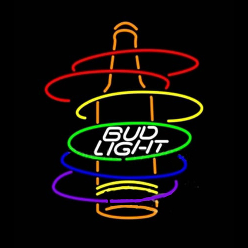 Bud Light Rainbow Bottle Neonreclame