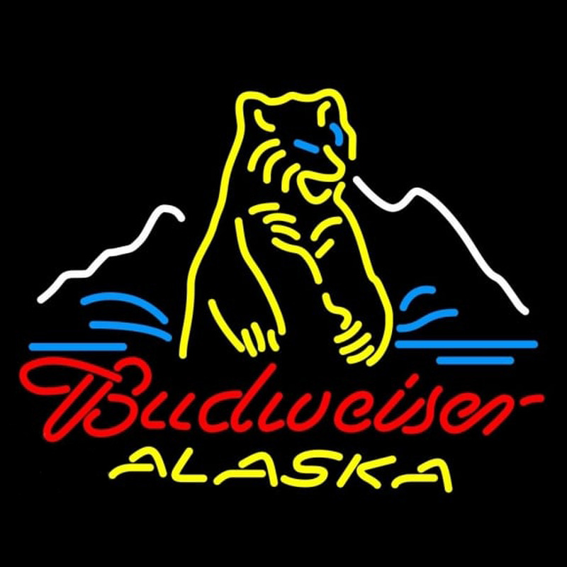 Budweiser Alaska Polar Bear Beer Sign Neonreclame