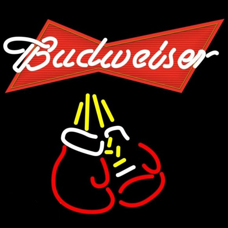 Budweiser Bo ing Gloves Beer Sign Neonreclame