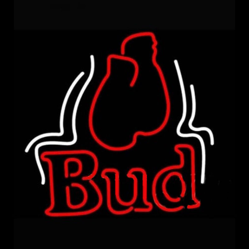 Budweiser Bud Boxing Gloves Beer Light Neonreclame