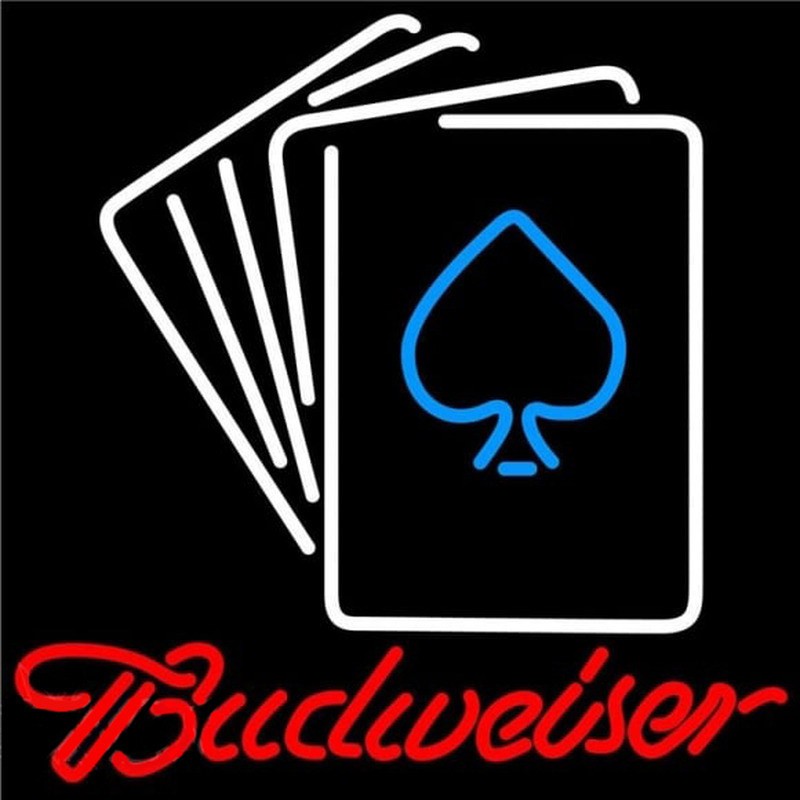 Budweiser Cards Beer Sign Neonreclame