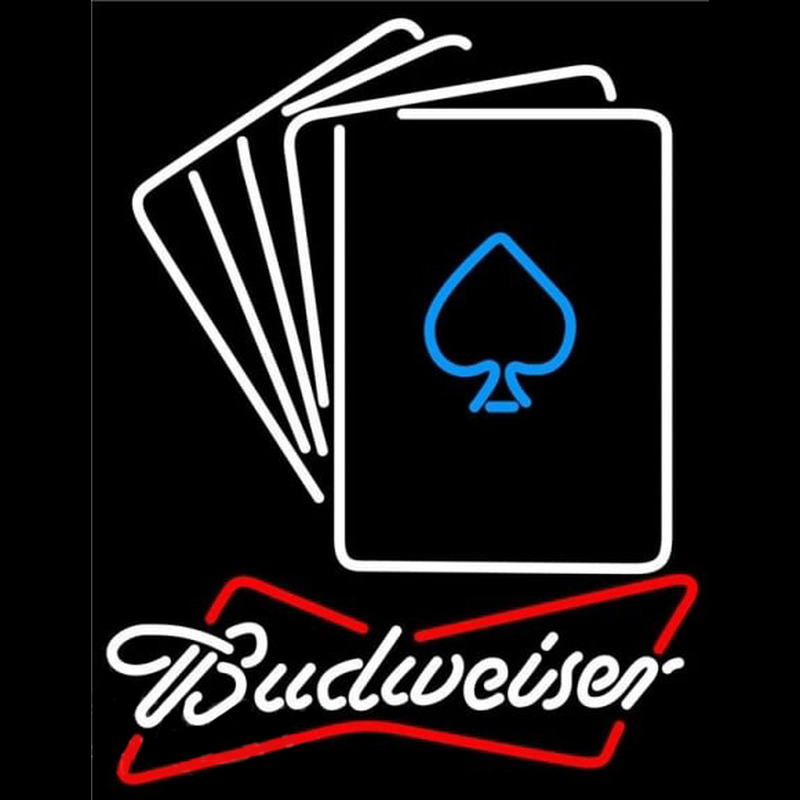 Budweiser Cards Beer Sign Neonreclame