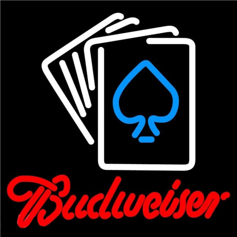 Budweiser Cards Beer Sign Neonreclame