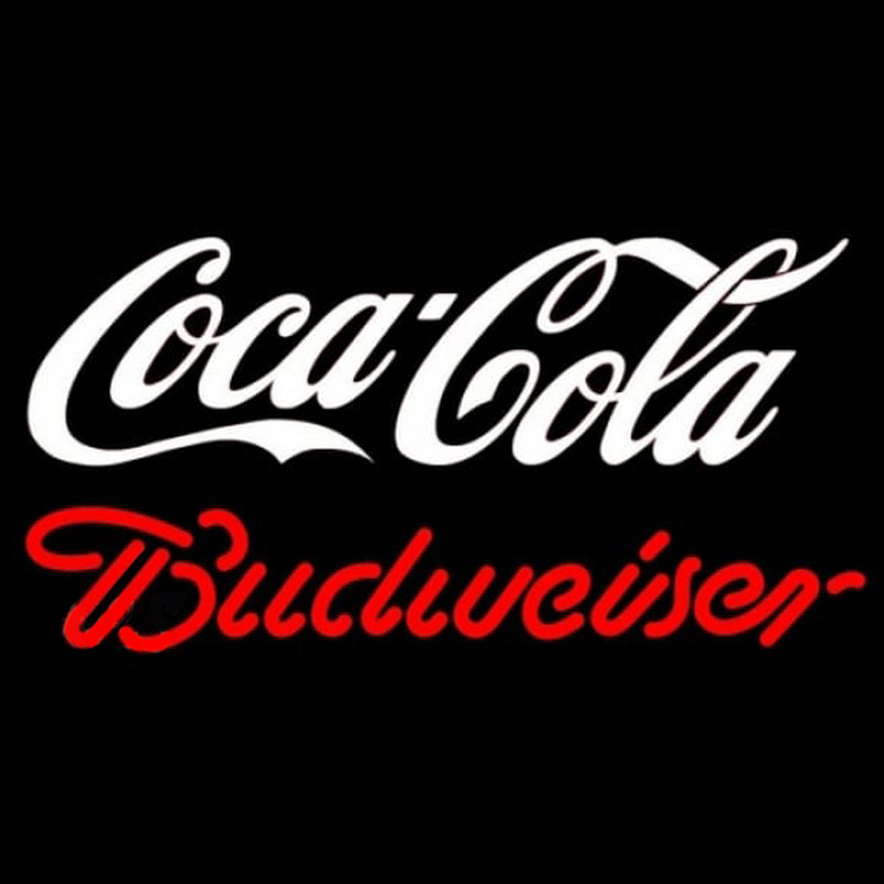 Budweiser Coca Cola White Beer Sign Neonreclame