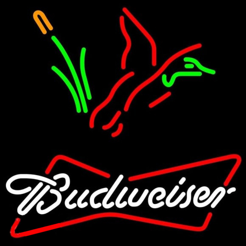 Budweiser Collectible Duck Hunting Beer Sign Neonreclame