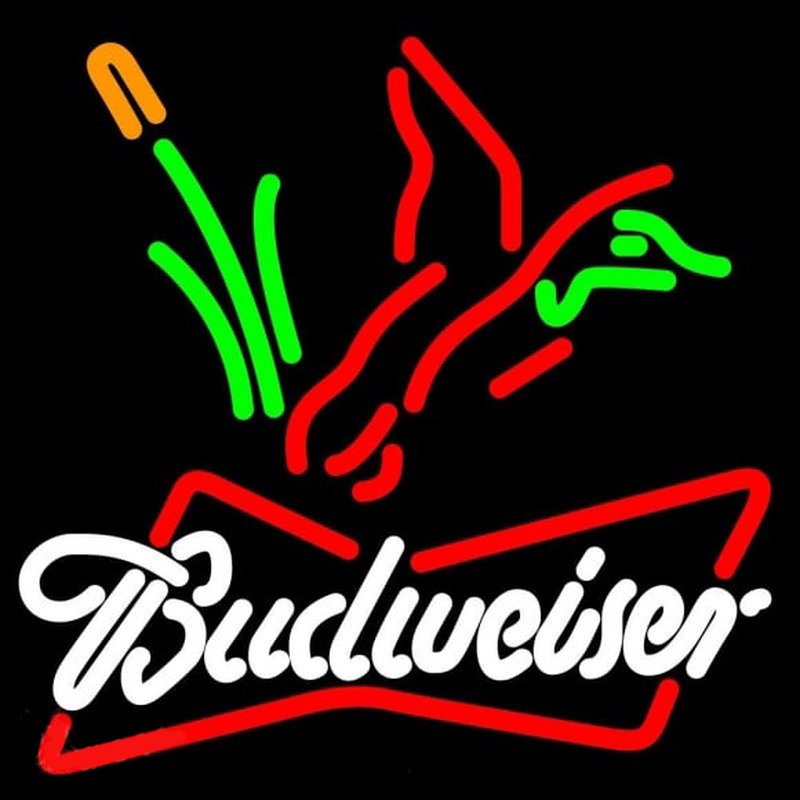 Budweiser Collectible Duck Hunting Beer Sign Neonreclame