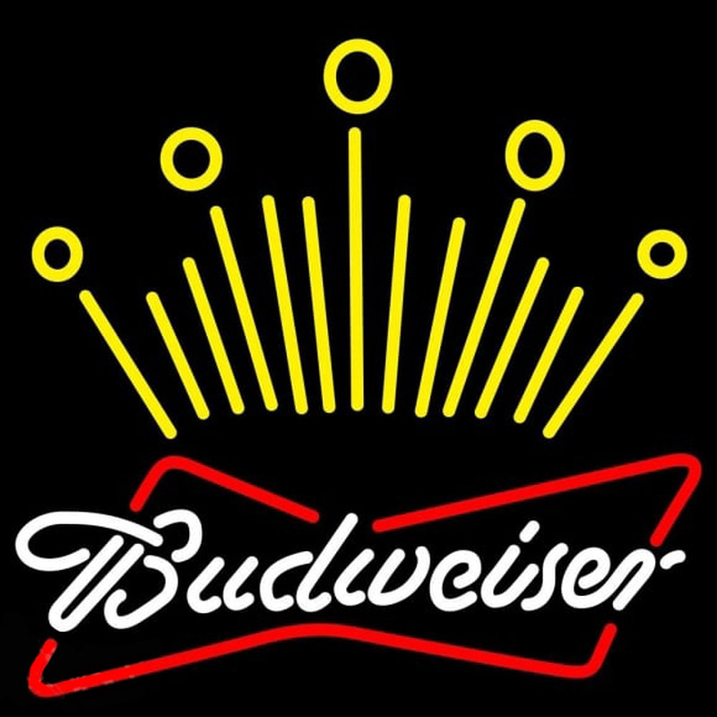 Budweiser Crown Beer Sign Neonreclame