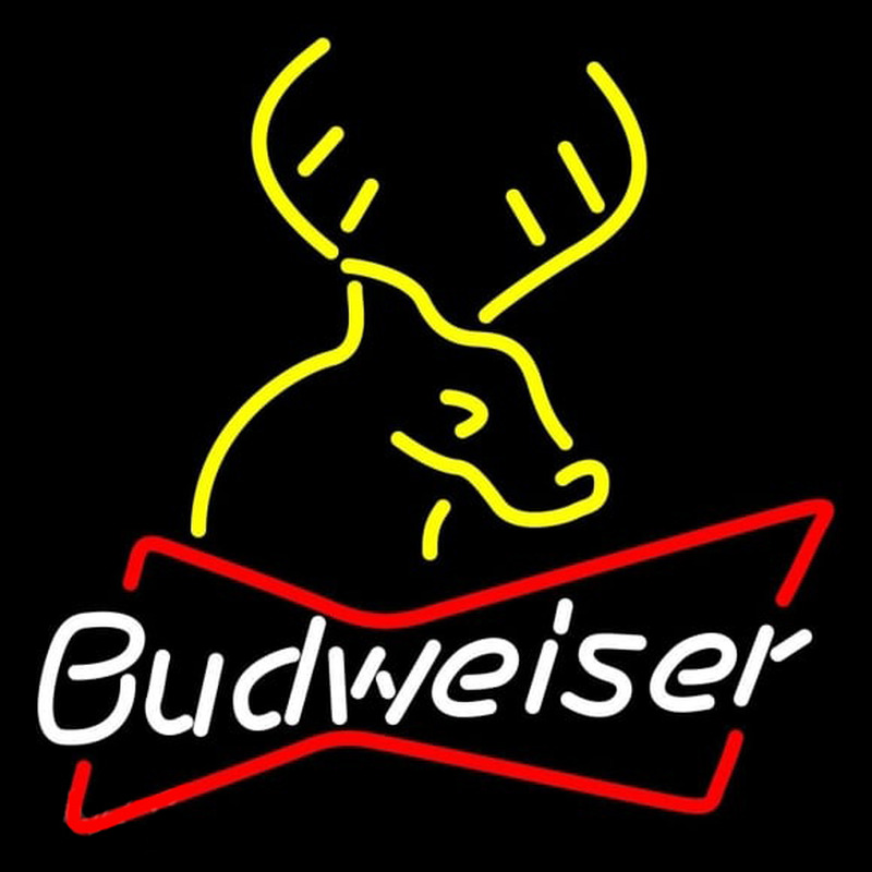 Budweiser Deer 24 24 Beer Sign Neonreclame