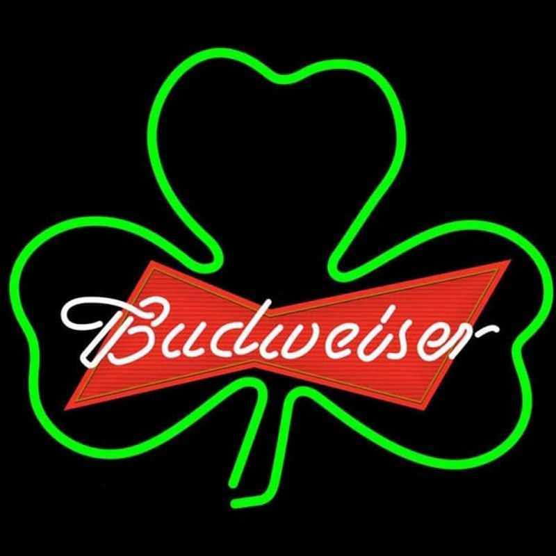 Budweiser Green Clover Beer Sign Neonreclame