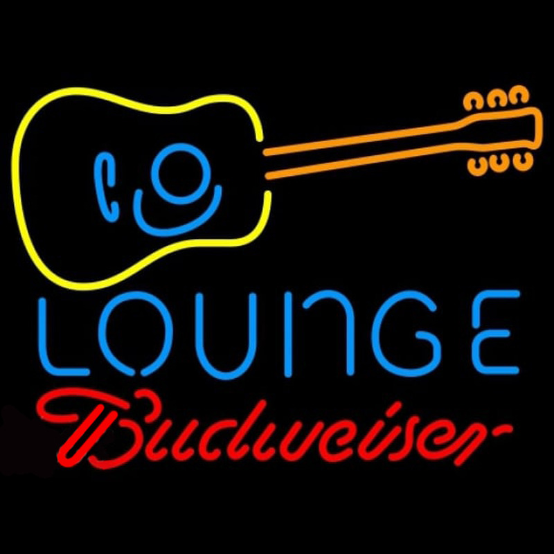 Budweiser Guitar Lounge Beer Sign Neonreclame