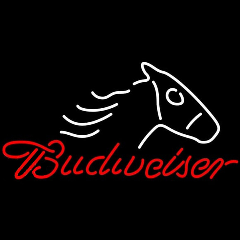 Budweiser Horse Head Beer Sign Neonreclame