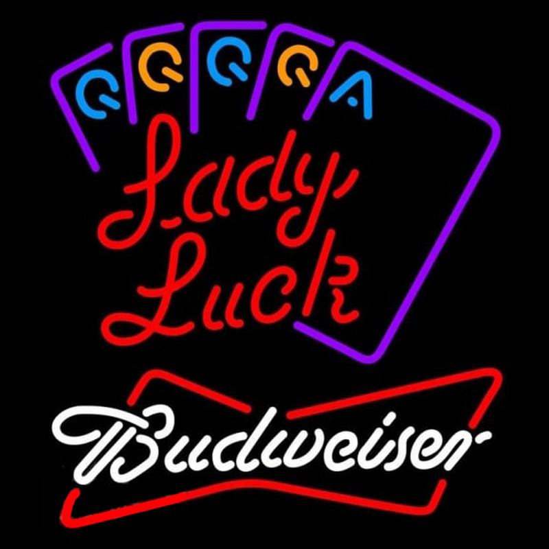 Budweiser Lady Luck Series Beer Sign Neonreclame