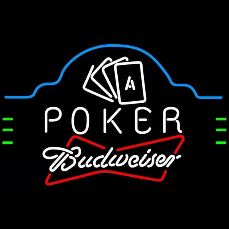 Budweiser Poker Ace Cards Beer Sign Neonreclame