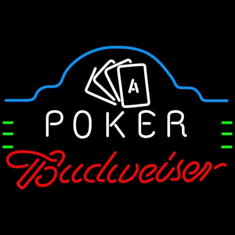 Budweiser Poker Ace Cards Beer Sign Neonreclame