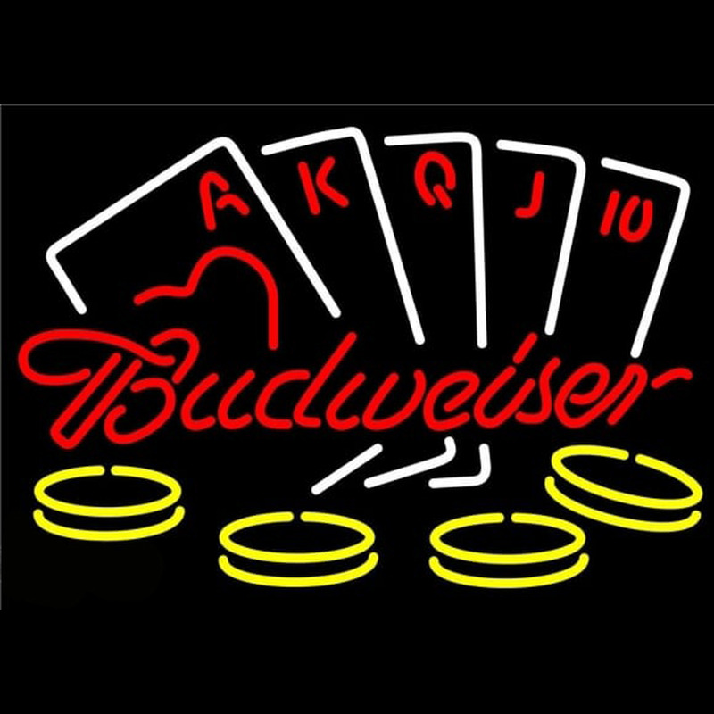 Budweiser Poker Ace Series Beer Sign Neonreclame