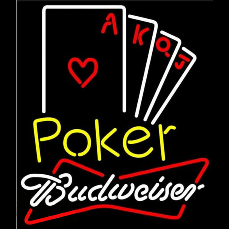 Budweiser Poker Ace Series Beer Sign Neonreclame