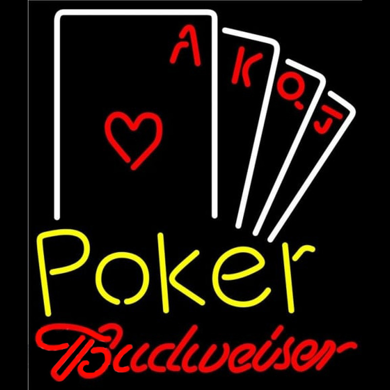 Budweiser Poker Ace Series Beer Sign Neonreclame