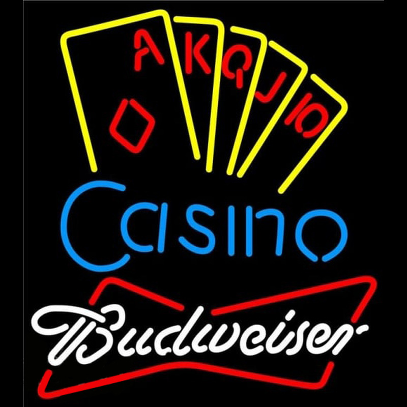 Budweiser Poker Casino Ace Series Beer Sign Neonreclame