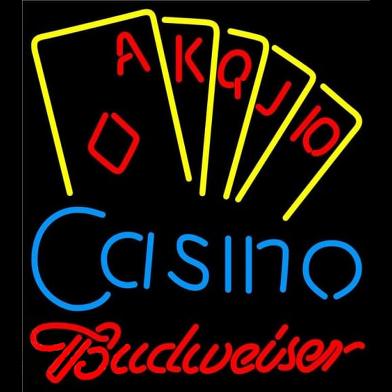 Budweiser Poker Casino Ace Series Beer Sign Neonreclame