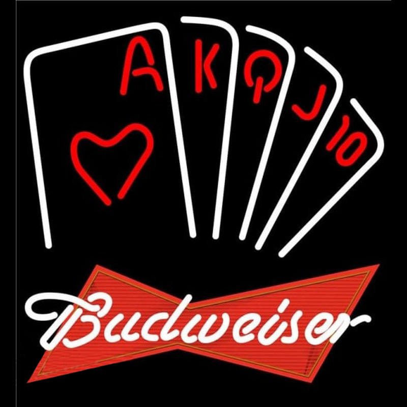 Budweiser Poker Series Beer Sign Neonreclame