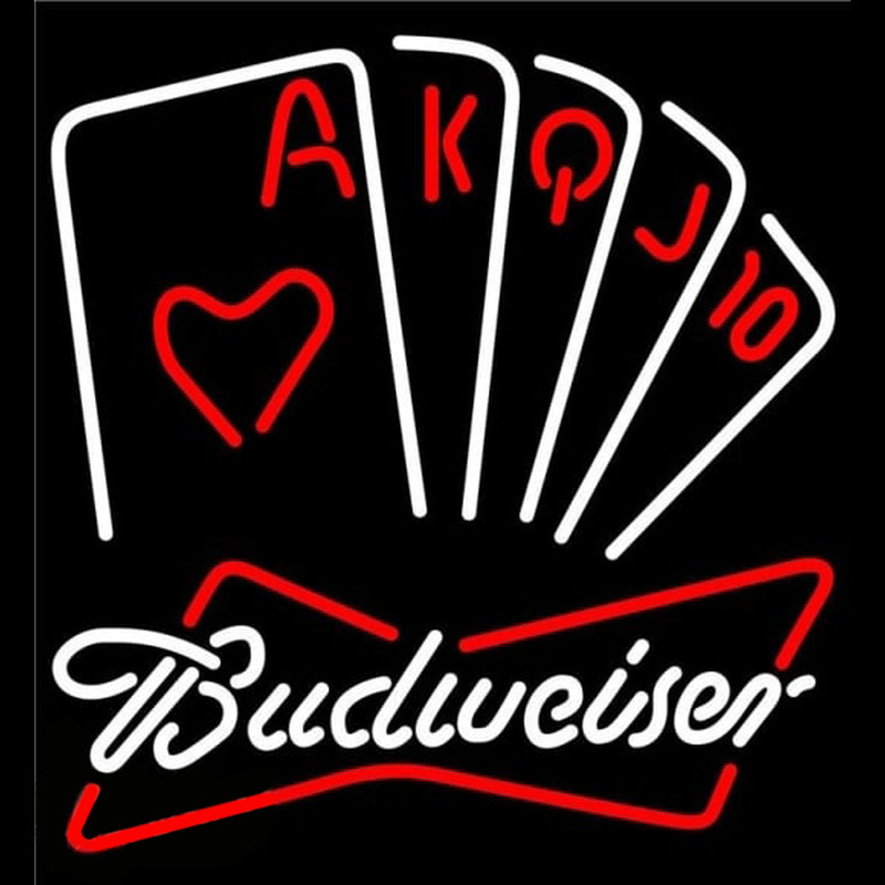 Budweiser Poker Series Beer Sign Neonreclame