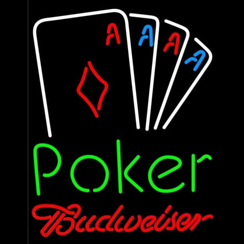 Budweiser Poker Tournament Beer Sign Neonreclame