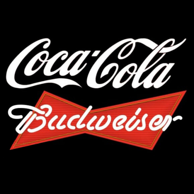 Budweiser Red Coca Cola White Beer Sign Neonreclame