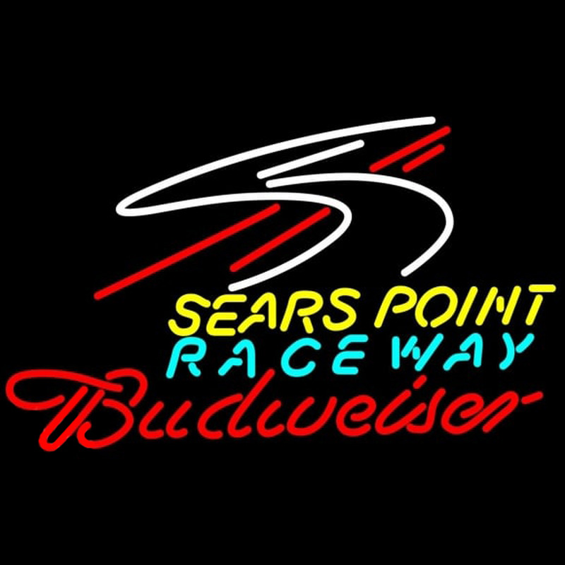 Budweiser Sears Point Raceway Beer Sign Neonreclame