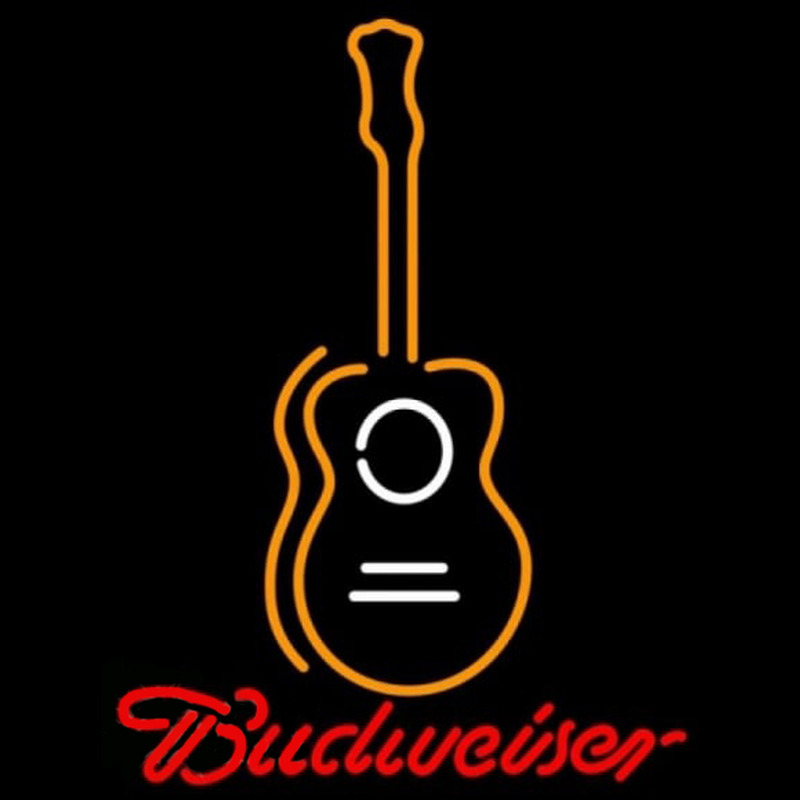 Budweiser Wall Guitar Beer Sign Neonreclame